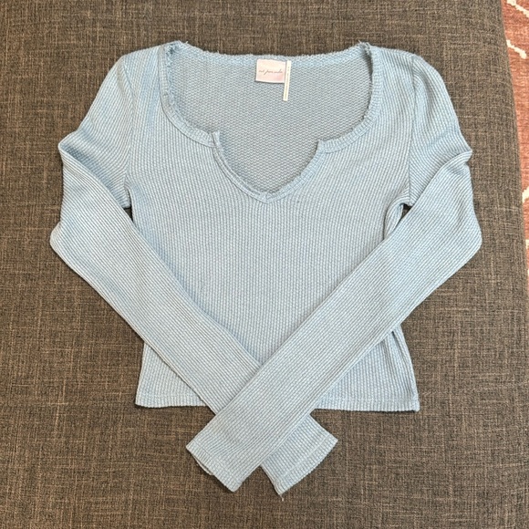 Urban Outfitters Lias Notch Neck Long Sleeve - Picture 5 of 9